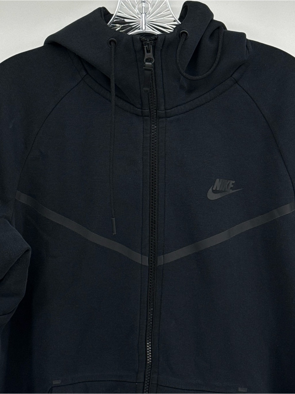 Nike Tech Fleece Windrunner Hoodie Mens M Black Full Zip Jacket Sports Active
